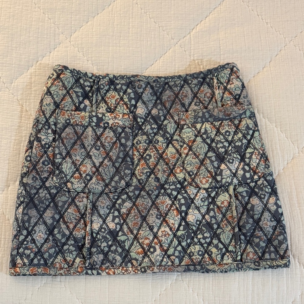 Free People Darla quilted cotton mini skirt
